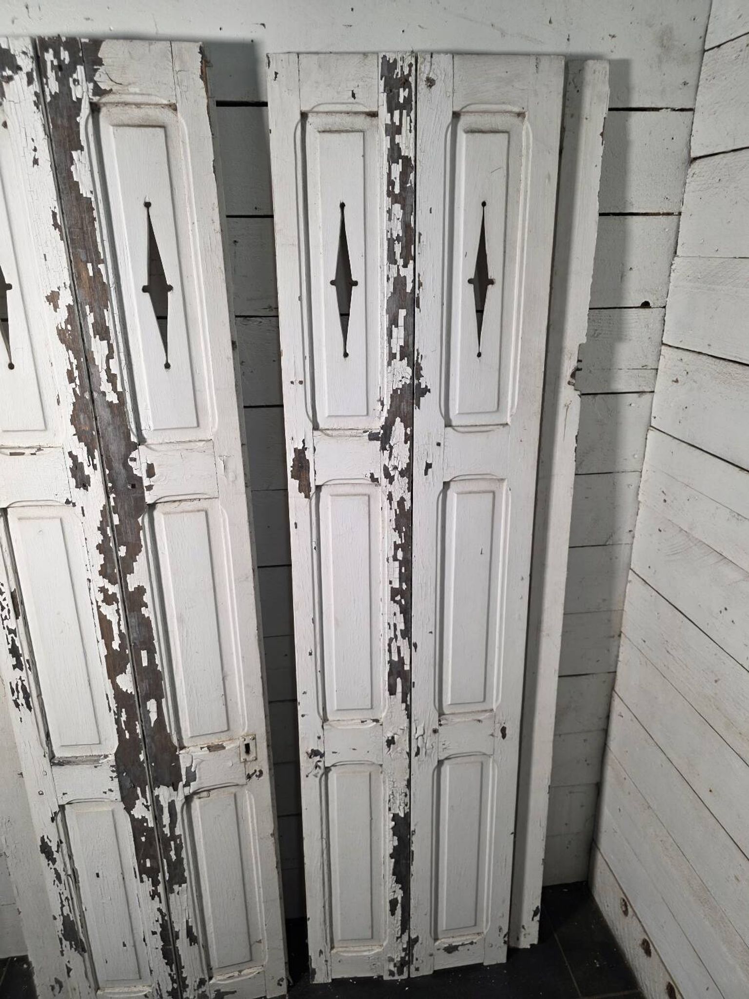 Pair of old shutters