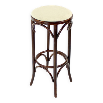 Tabouret de bar en bois courbé Thonet Design No. 73 par Ton, années 1950.