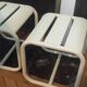 Set of 2 white stools