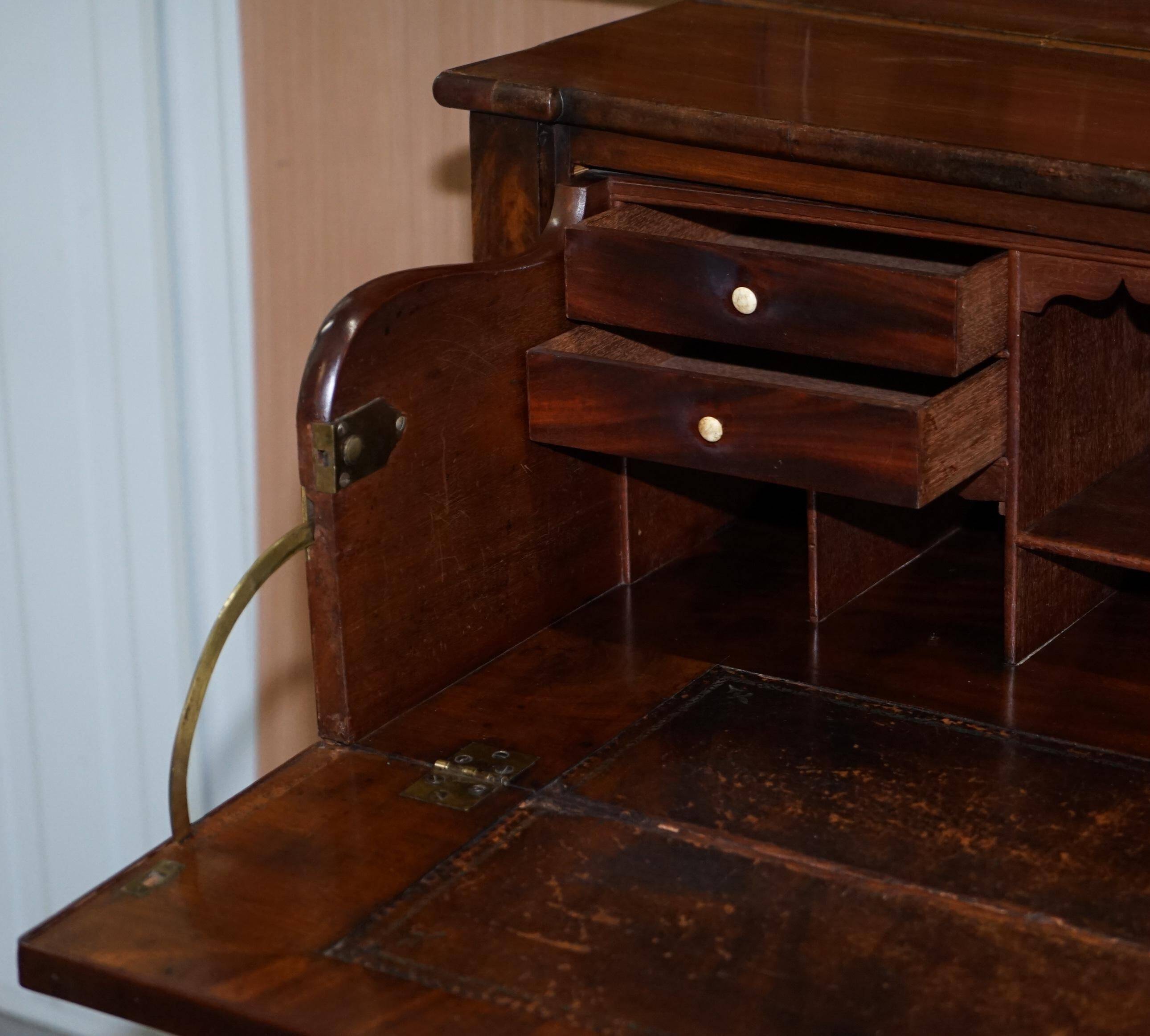Victorian mahogany bookcase with secretary and chest of drawers.
