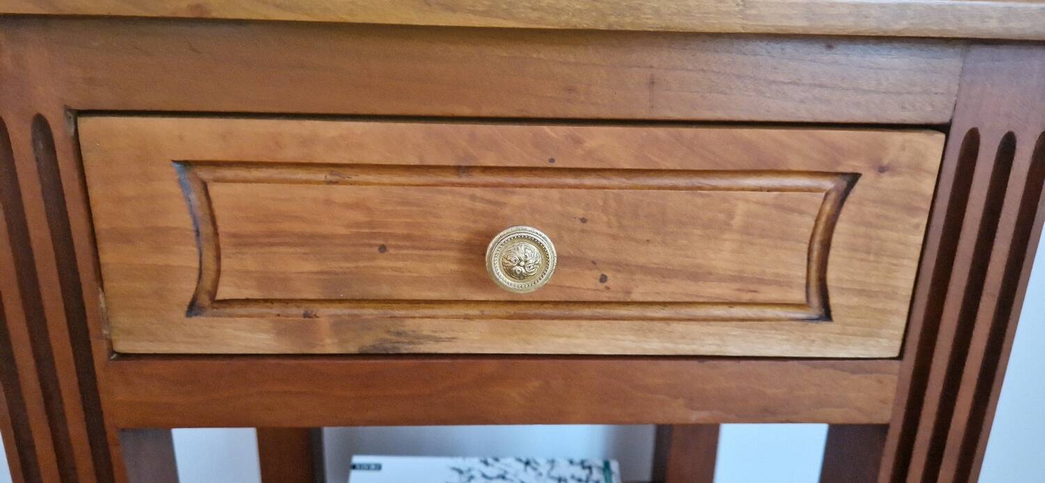 Low cabinet in blond cherry wood, Directoire style