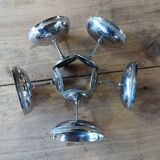 5 antique stainless steel ice cream cups