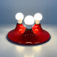 Red Triteti wall lamp by Vico Magistretti for Artemide, 1960