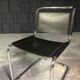 Paire de chaises S33 cuir noir et chrome
