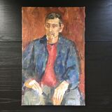 Portrait painting of the man with the moustache