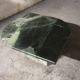 Table basse goutte en marbre verte Roche Bobbois 1970