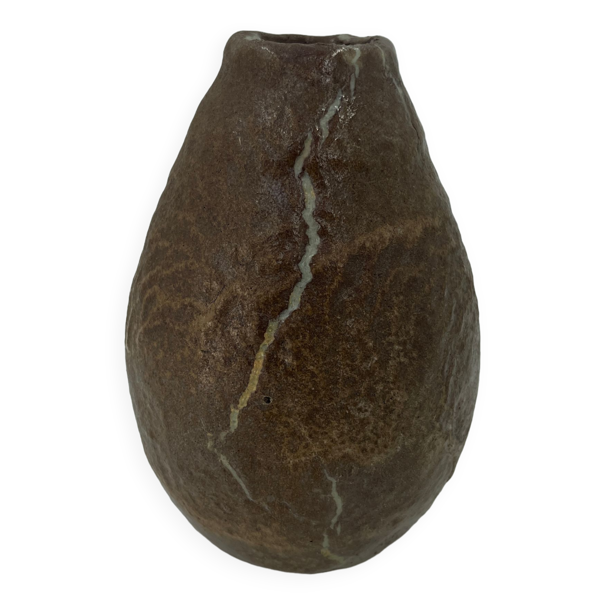 Veined terracotta vase