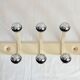 Wall coat rack 10 balls metal and vintage chrome