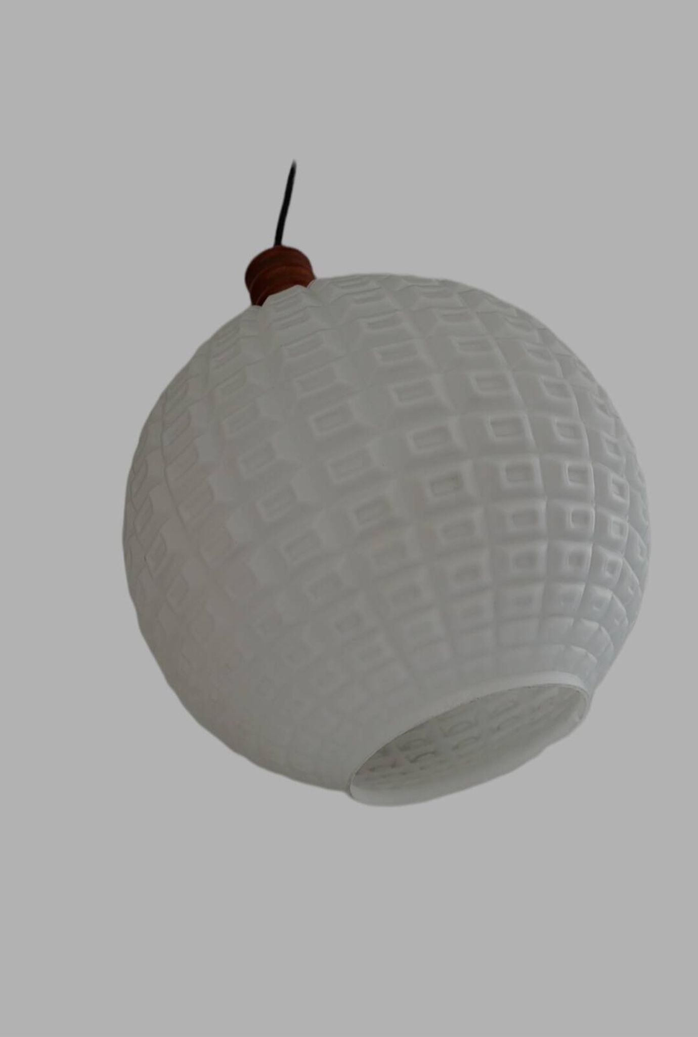 Scandinavian opaline glass pendant, 1950.