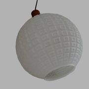 Scandinavian opaline glass pendant, 1950.