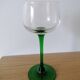 6 verres à vin d'Alsace pied vert