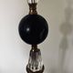 1950s floor lamp - wrought iron, gilded brass, and Sèvres crystal