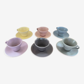 Pastel tones coffee cups