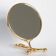 Decorative gold table mirror mid-century with metal frame, Italy, 1960s