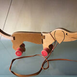 Wooden dog to pull