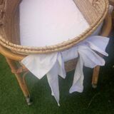 Vintage rattan cradle