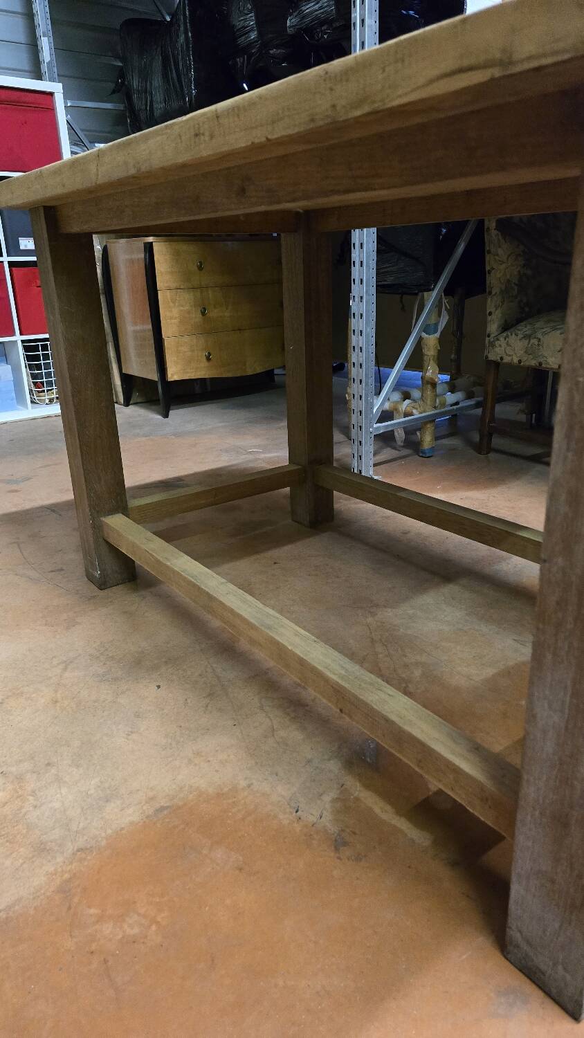 Old farmhouse table made of solid wood - Vintage work table