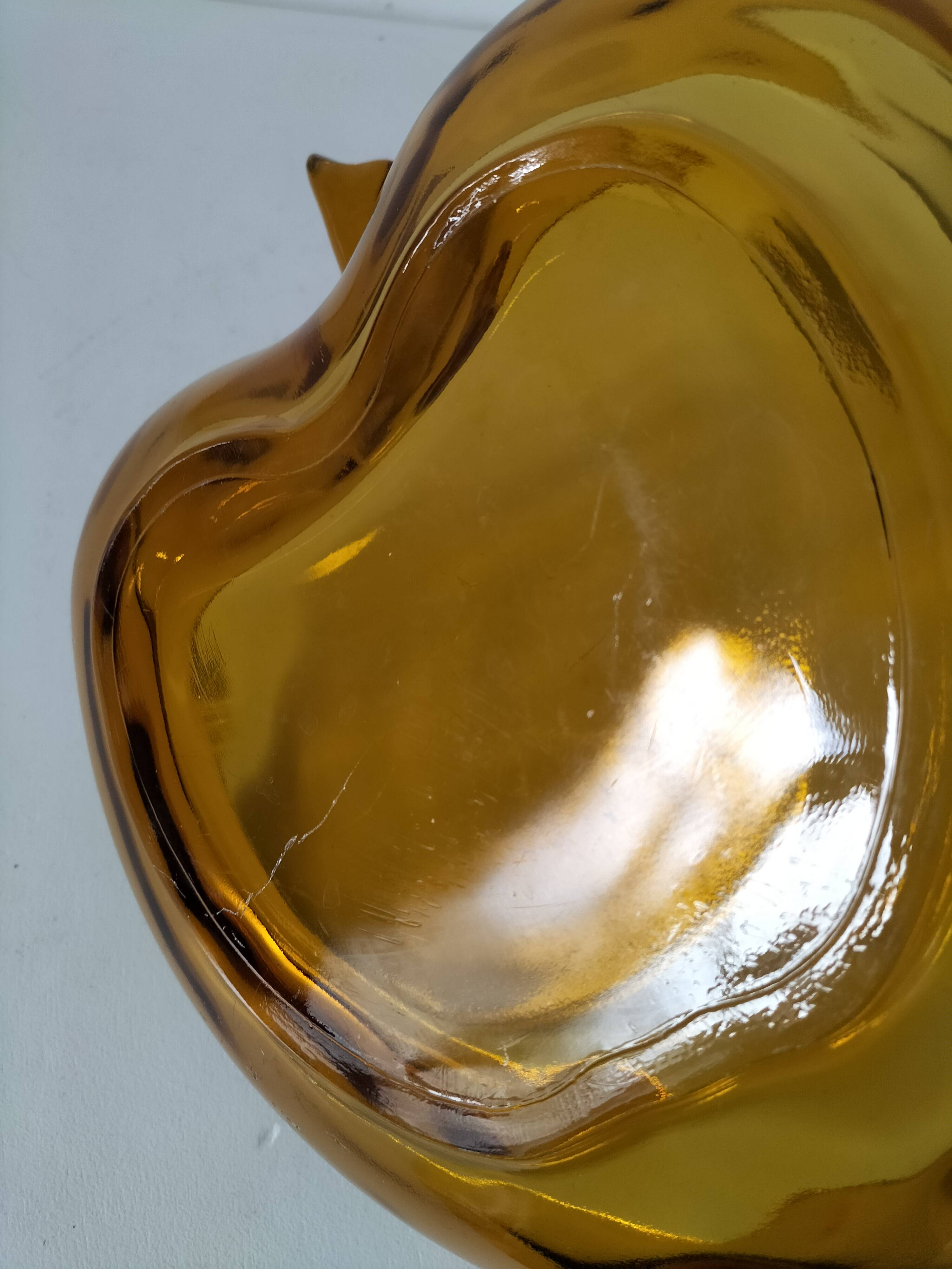 Saladier vintage pomme verre pressé