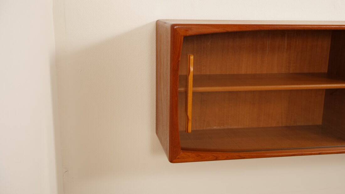 Buffet vintage | Porte coulissante en verre | Flottant | 160 cm