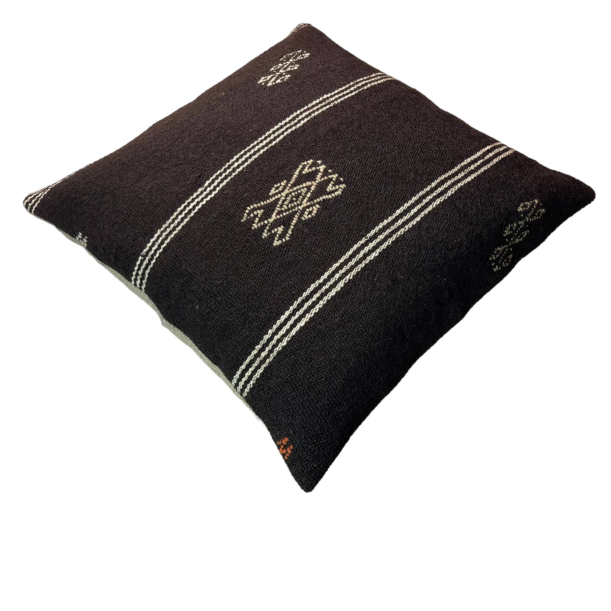 Vintage turkish kilim cushion cover , 55 x 55 cm