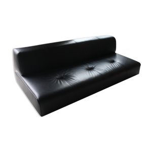 Canapé cuir noir pascal