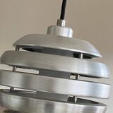 Small aluminum chandelier pendant opaline glass Eglo Leuchten LAMP-7437