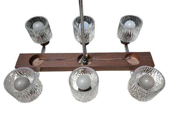 Art Deco light fixture composed of six lights