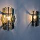 Pair of Veca wall lights, green murano glass, Italy 1970