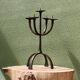 Brutalist wrought iron candle holder, Marolles workshops