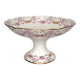 Compote dish on pedestal / fruit bowl in Limoges porcelain with floral garlands and ribbons | “Vieux Bernardaud” D&C (Delinières & Cie) | late 19th century