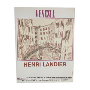 Affiche originale exposition - henri