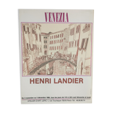 Original poster exhibition Venezia Henri Landier Paris 1988