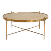 Round golden mirror coffee table Retro