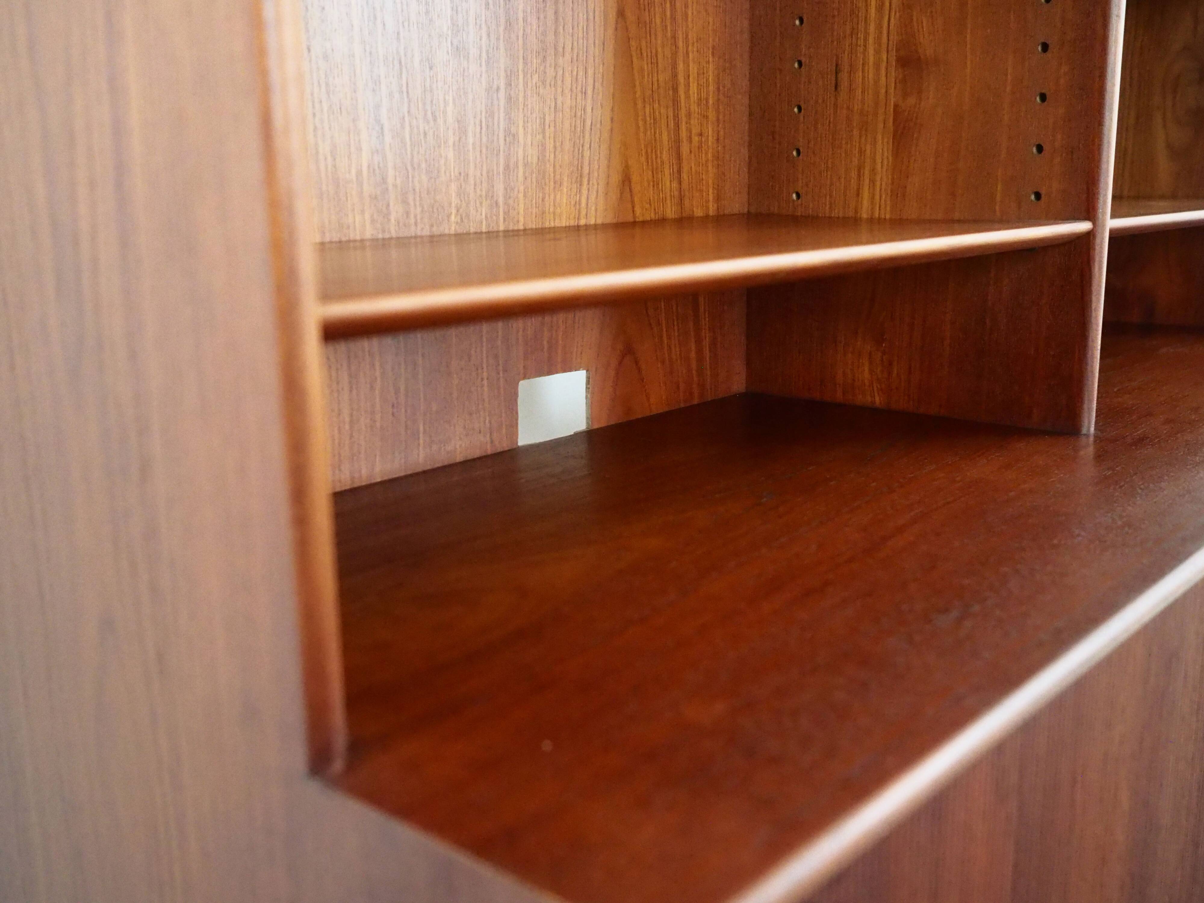 Teak bookcase, Danish design, 1970s, manufactured by Illums Bolighus