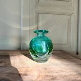 Murano Sommerso glass bottle, Luigi Onesto