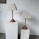 Pair of wicker table lamps from the 60s