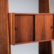 Italian bookcase with three shelves and storage