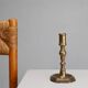 Antique French early 17th century haute epoque copper candlestick