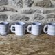 Set of 4 ceramic mugs Grandjean-Jourdan Vallauris 70s