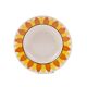 Service 4 assiettes creuses faïence Digoin Sarreguemines modèle Tournesol