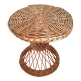 End of woven wicker sofa design 70s
