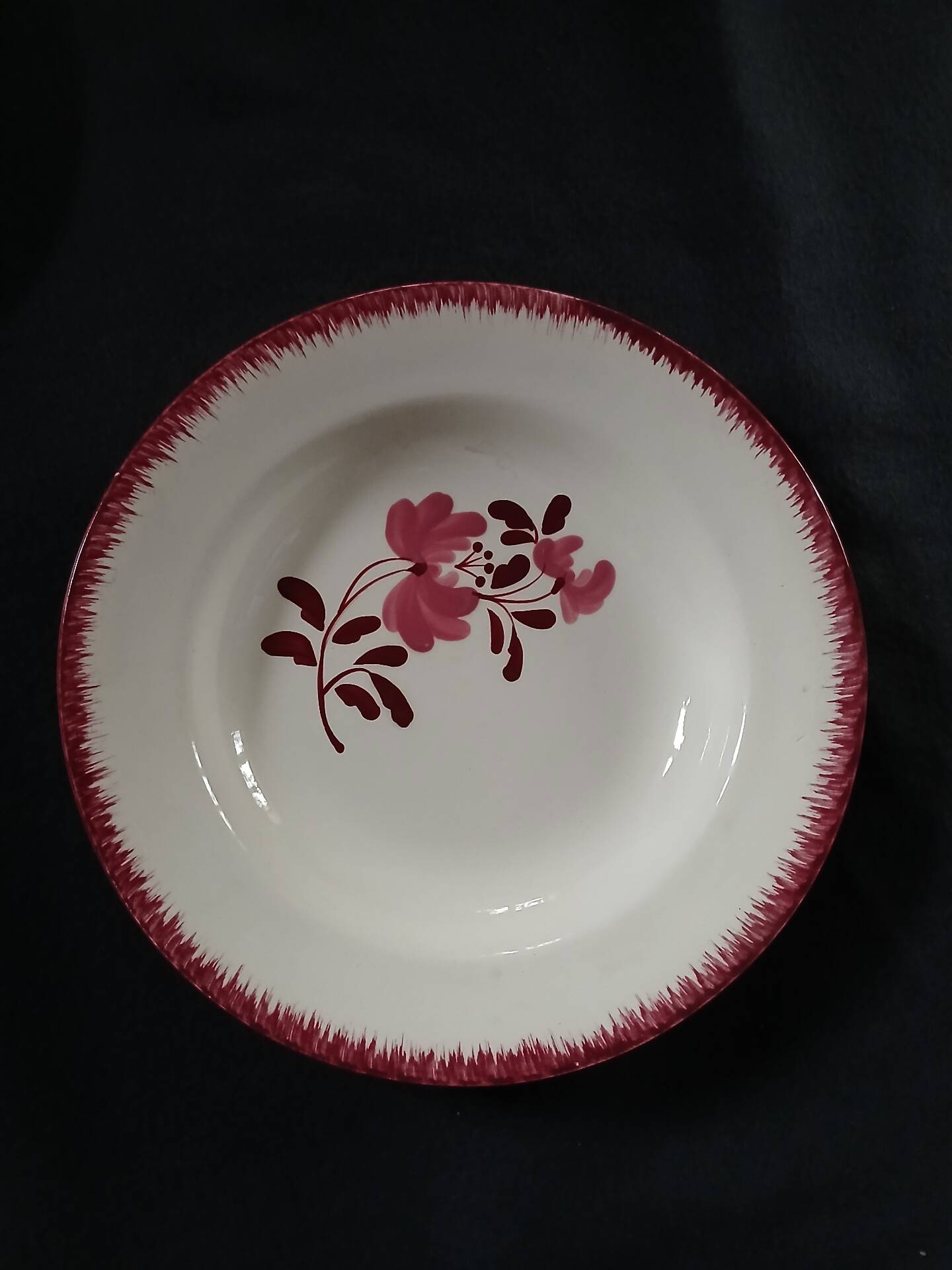 8 mismatched antique deep plates