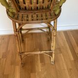 Rattan and bamboo stool