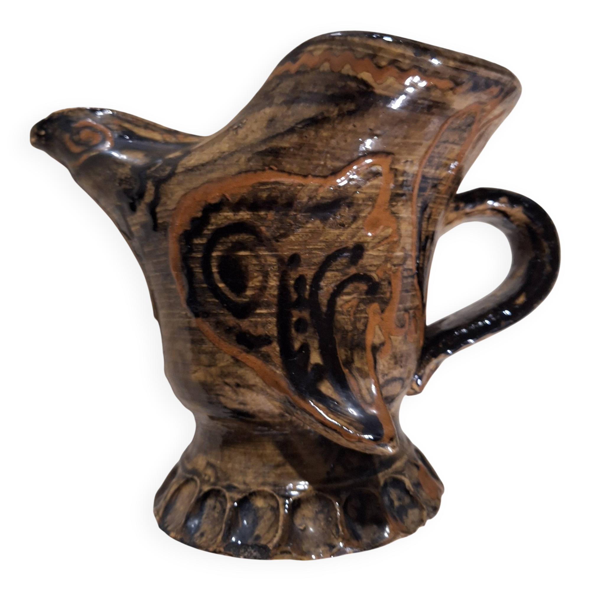 Pichet Zoomorphe signé L Risse. Pièce unique 1962