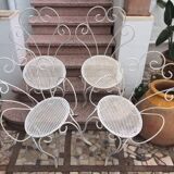 2 armchairs & 2 chairs, wrought iron1950