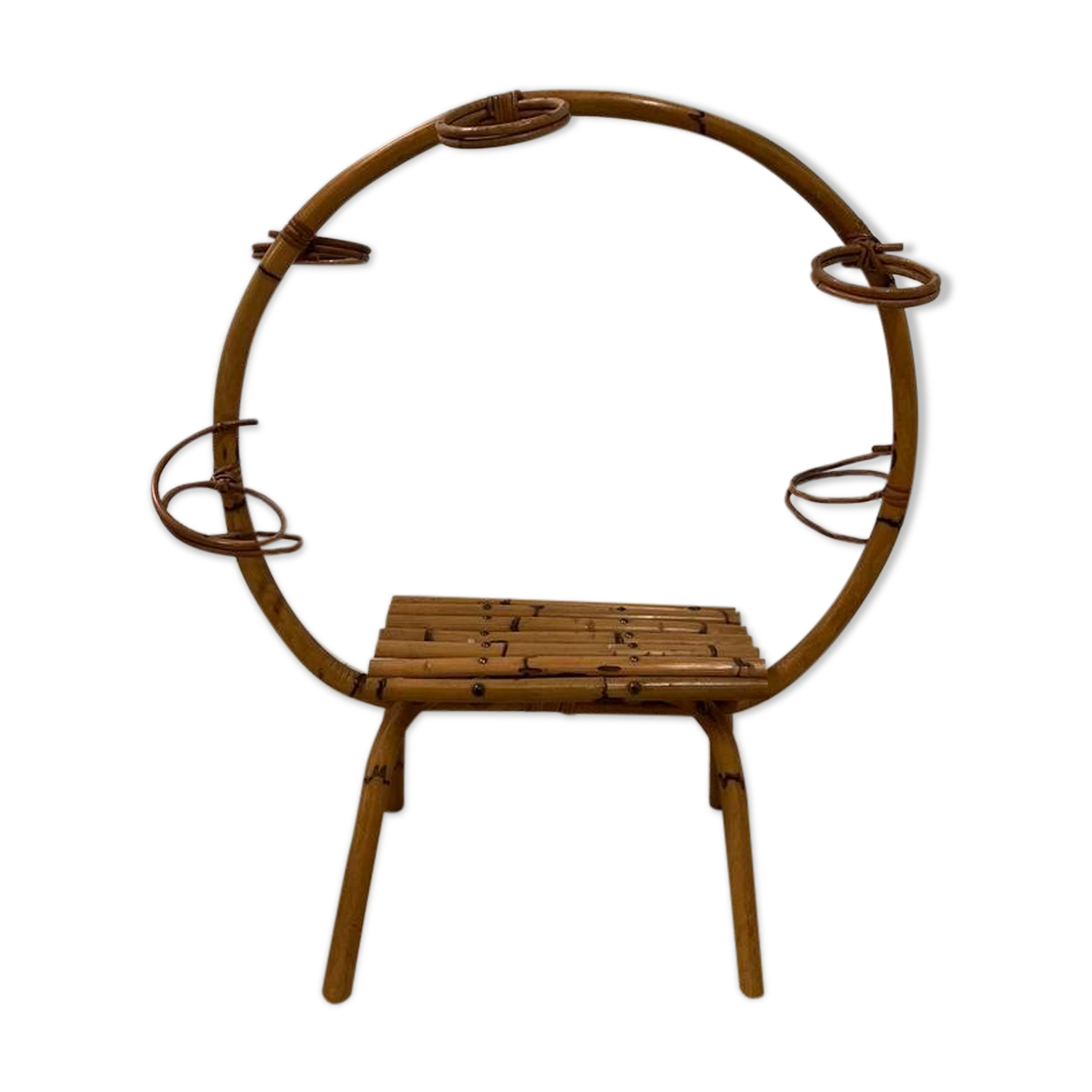 Vintage bamboo plant table