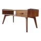Table basse vintage G-Plan en teck marron années 1950, design mid-century, tiroir intégré