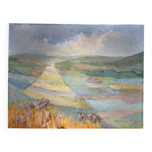 “Vexin” paysage, - toile