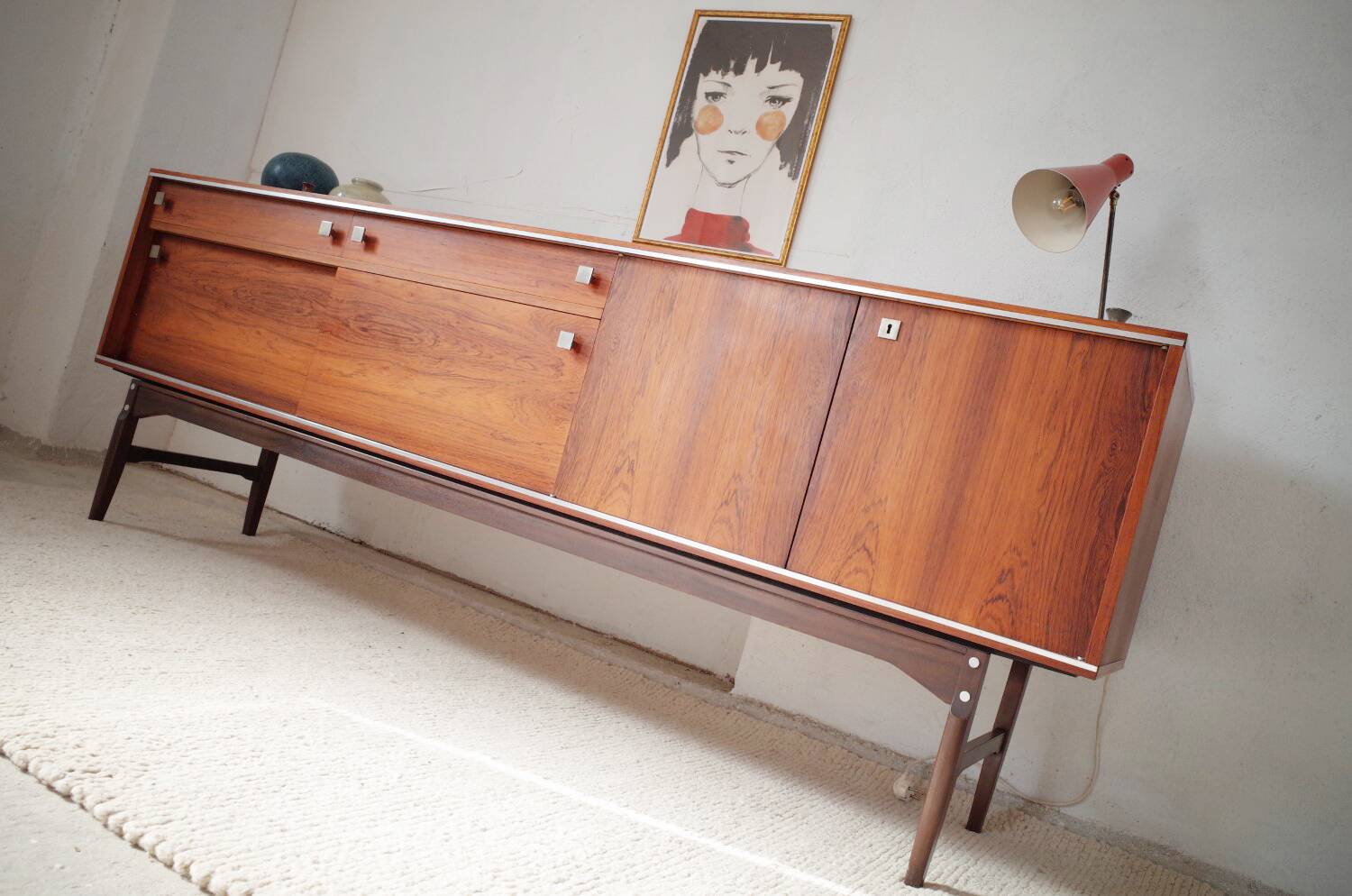 Large Vintage rosewood sideboard, 1960s