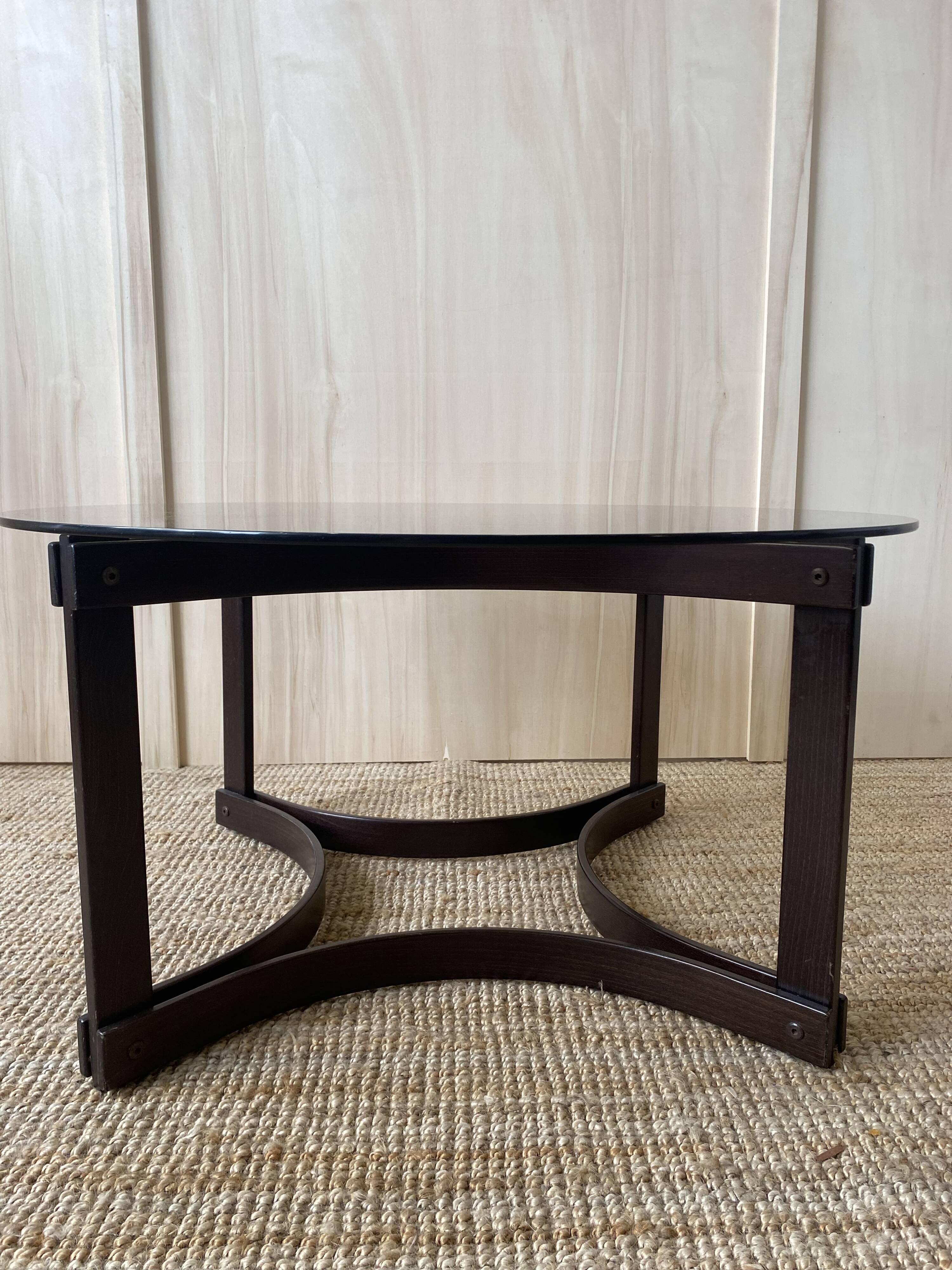 Glass & wood coffee table - Ingmar Relling